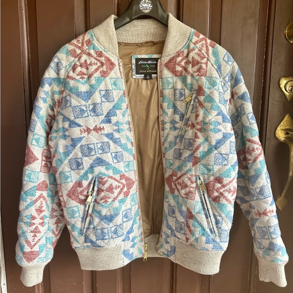 Eddie Bauer Multicolor Patterned Jacket Medium - image 5
